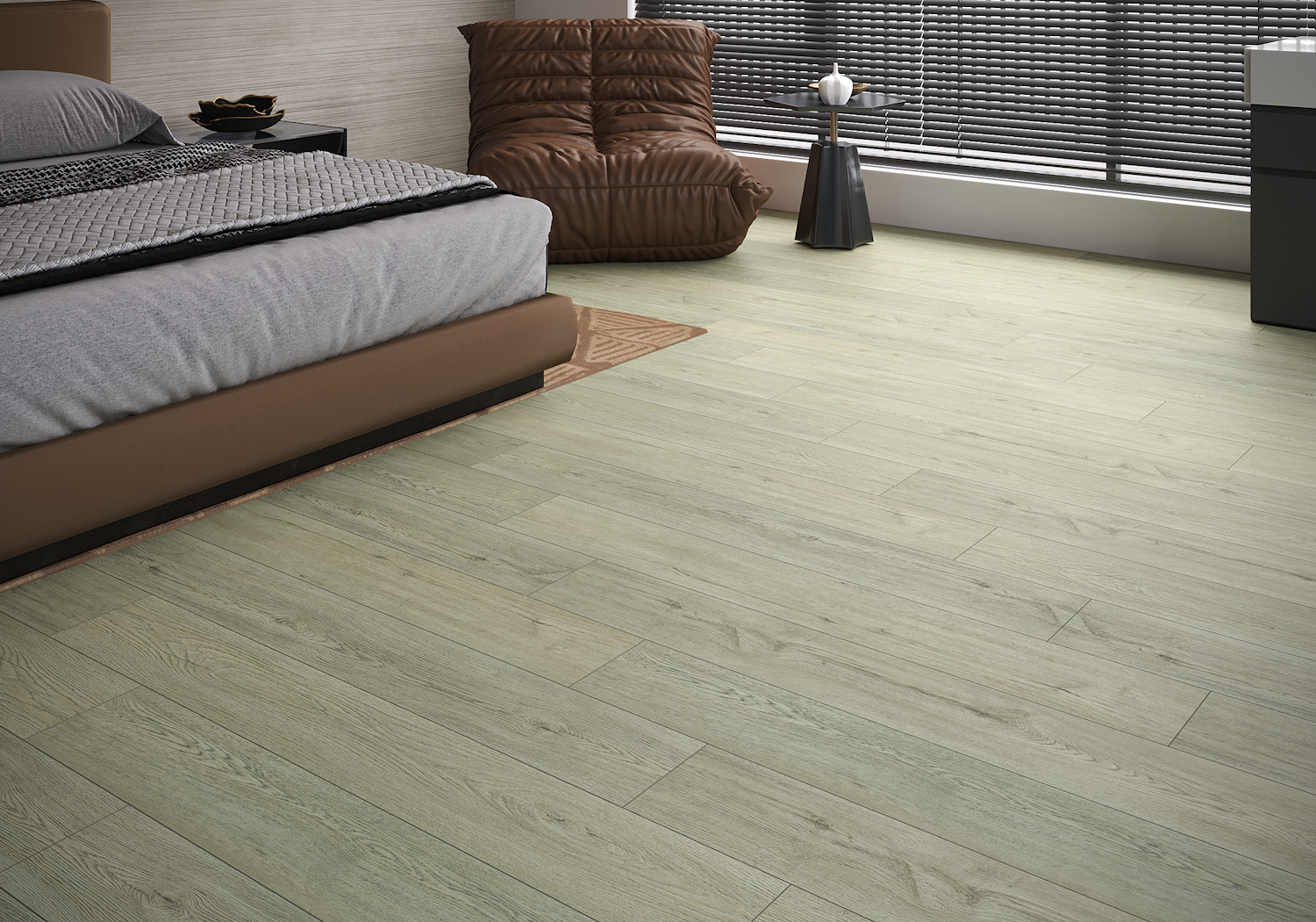 Кварцвиниловый SPC ламинат Art East Art Stone Ясень Прато 156-ASP 1220×181×6 фото в интерьере